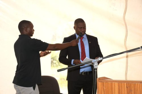 Zambia Correctional Service - Deputy Commissioner General Mr Bwalya Kuyomba giving his remarks during the training workshop